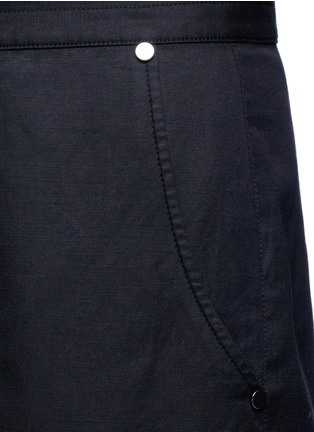 Detail View - Click To Enlarge - HELMUT LANG - Cropped cotton-linen wide leg pants