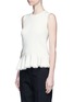 Front View - Click To Enlarge - THEORY - 'Briselle' frayed hem knit tank top