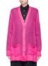 Main View - Click To Enlarge - GIVENCHY - Wool and chiffon oversized cardigan