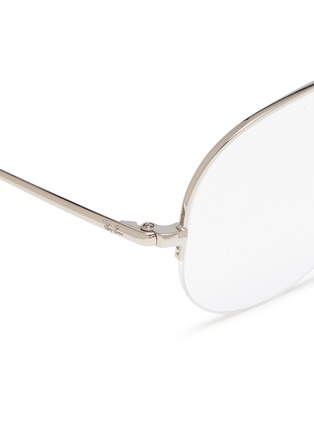 Detail View - Click To Enlarge - RAY-BAN - 'Gaze' tortoiseshell rim metal aviator optical glasses