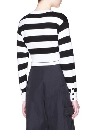 Back View - Click To Enlarge - RAG & BONE - 'Sharon' stripe cropped sweater