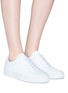 Figure View - Click To Enlarge - COMMON PROJECTS - 'Bball Low' leather sneakers