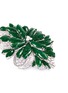 Detail View - Click To Enlarge - LC COLLECTION JADE - Diamond jade 18k white gold brooch