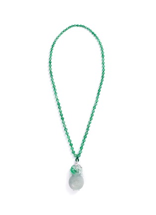 Main View - Click To Enlarge - LC COLLECTION JADE - Diamond jade 18k white gold pendant necklace