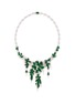 Main View - Click To Enlarge - LC COLLECTION JADE - Diamond jade 18k gold floral necklace