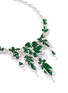 Figure View - Click To Enlarge - LC COLLECTION JADE - Diamond jade 18k gold floral necklace