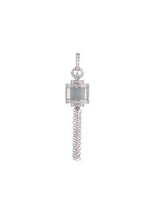 Main View - Click To Enlarge - LC COLLECTION JADE - Diamond jade 18k white gold pendant