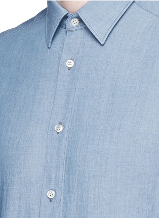 Detail View - Click To Enlarge - BOGLIOLI - Cotton chambray shirt