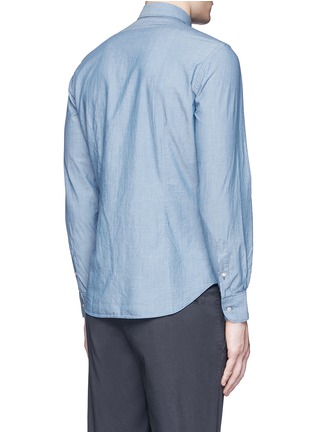 Back View - Click To Enlarge - BOGLIOLI - Cotton chambray shirt