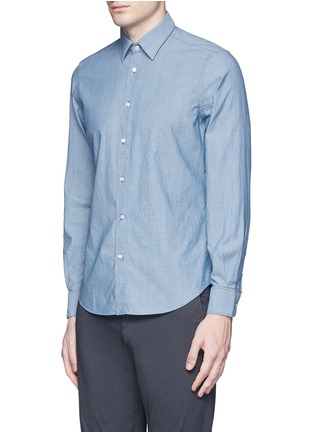 Front View - Click To Enlarge - BOGLIOLI - Cotton chambray shirt