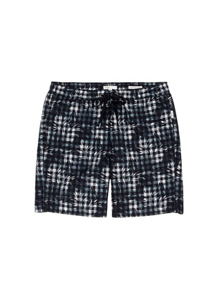 Main View - Click To Enlarge - ONIA - 'Charles' 7"" floral check print swim shorts
