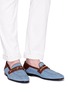 Figure View - Click To Enlarge - 10176 - Horsebit denim step-in loafers