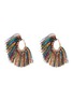 Main View - Click To Enlarge - ROSANTICA - 'Coraggio' beaded fringe hoop earrings