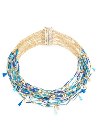 Main View - Click To Enlarge - ROSANTICA - 'Tortuga' beaded tassel multi strand necklace