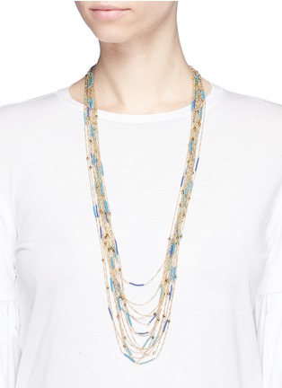 Figure View - Click To Enlarge - ROSANTICA - 'Tortuga' beaded multi strand long necklace