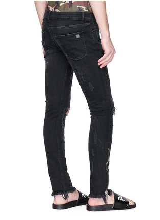 Back View - Click To Enlarge - PALM ANGELS - Slim fit ripped jeans