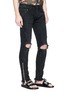Front View - Click To Enlarge - PALM ANGELS - Slim fit ripped jeans