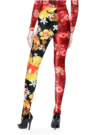 Back View - Click To Enlarge - 10531 - Garden print velvet tights