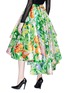 Back View - Click To Enlarge - 10531 - Garden print layered maxi skirt