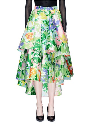 Main View - Click To Enlarge - 10531 - Garden print layered maxi skirt