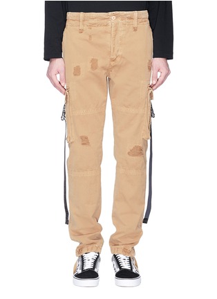 Main View - Click To Enlarge - PALM ANGELS - Ripped cargo pants