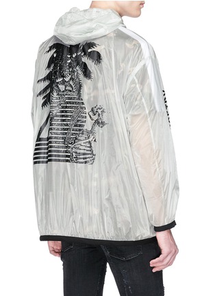 Back View - Click To Enlarge - PALM ANGELS - 'Palm Prayer' print translucent windbreaker jacket