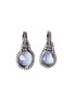 Main View - Click To Enlarge - PATCHARAVIPA - 'Polki Petal' diamond sapphire 18k black gold drop earrings