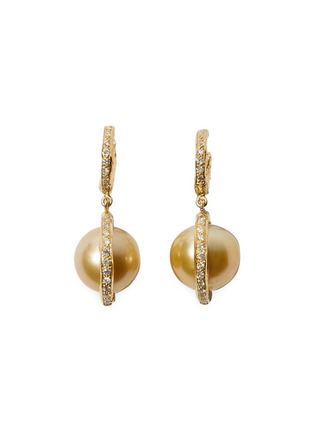 Main View - Click To Enlarge - PATCHARAVIPA - 'Polki Pearl' diamond 18k yellow gold drop earrings