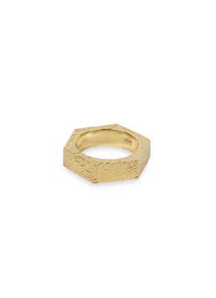 Main View - Click To Enlarge - PATCHARAVIPA - 'Hexagon Ring I' in 18k yellow gold
