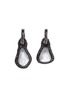 Main View - Click To Enlarge - PATCHARAVIPA - 'Polki Petal' sapphire 18k black gold drop earrings
