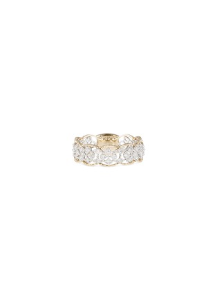 Main View - Click To Enlarge - LORDE JEWLERY - 'Trinity Small Flower' diamond 18k gold ring