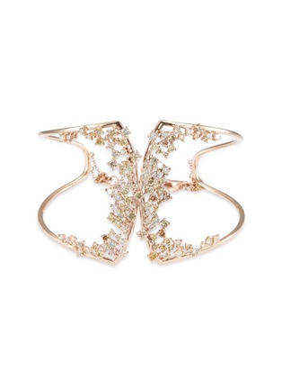 Main View - Click To Enlarge - LORDE JEWLERY - 'Birdy' diamond 18k rose gold cutout bracelet