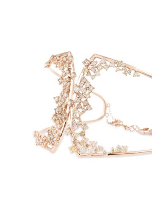Figure View - Click To Enlarge - LORDE JEWLERY - 'Birdy' diamond 18k rose gold cutout bracelet