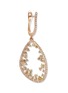 Figure View - Click To Enlarge - LORDE JEWLERY - 'Eclipse' diamond 18k rose gold irregular hoop drop earrings