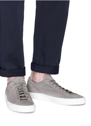 Figure View - Click To Enlarge - COMMON PROJECTS - 'Achilles Low' suede sneakers