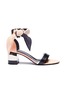 Main View - Click To Enlarge - PIERRE HARDY - 'Sweet Memphis' interchangeable scarf tie colourblock leather sandals