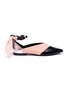 Main View - Click To Enlarge - PIERRE HARDY - 'Cut Ballet' interchangeable scarf tie colourblock leather flats