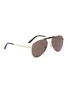 Figure View - Click To Enlarge - GUCCI - Metal aviator sunglasses