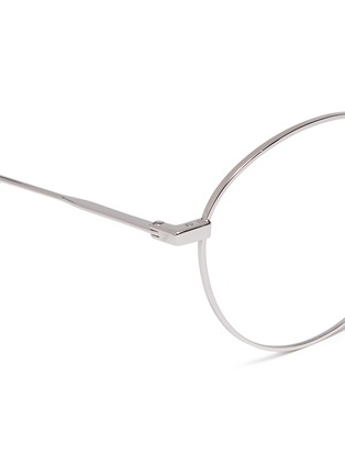 Detail View - Click To Enlarge - SAINT LAURENT - Metal round optical glasses