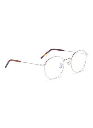 Figure View - Click To Enlarge - SAINT LAURENT - Metal round optical glasses