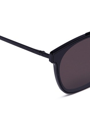 Detail View - Click To Enlarge - SAINT LAURENT - Coated metal square sunglasses