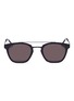 Main View - Click To Enlarge - SAINT LAURENT - Coated metal square sunglasses