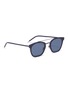 Figure View - Click To Enlarge - SAINT LAURENT - 'Classic 28' acetate inset metal square sunglasses