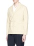 Front View - Click To Enlarge - CAMOSHITA - Double breasted knit soft blazer