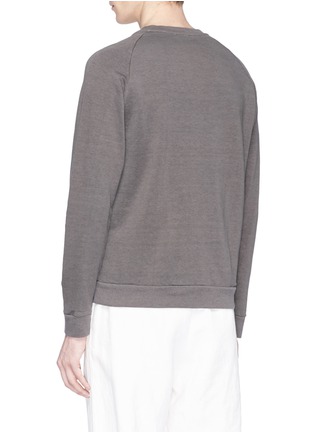 Back View - Click To Enlarge - CAMOSHITA - Raglan sleeve linen-cotton sweatshirt