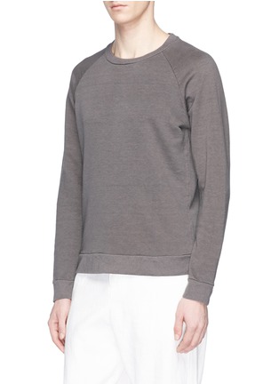 Front View - Click To Enlarge - CAMOSHITA - Raglan sleeve linen-cotton sweatshirt