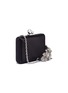 Detail View - Click To Enlarge - SOPHIA WEBSTER - 'Vivi' floral embellished shoulder strap satin clutch