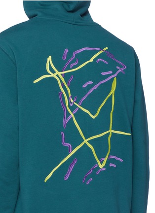 Detail View - Click To Enlarge - ROCHAMBEAU - x Aaron Curry abstract graphic embroidered hoodie