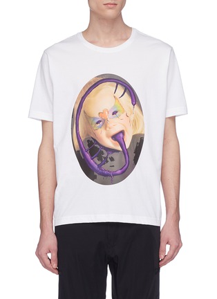 Main View - Click To Enlarge - ROCHAMBEAU - x Aaron Curry 'New God' print T-shirt