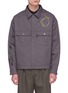 Main View - Click To Enlarge - ROCHAMBEAU - x Aaron Curry graphic print herringbone shirt jacket
